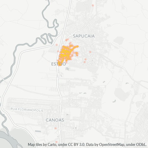 Bedrijfsconcentratie in Postcode 93265-000 - Esteio, Rio Grande do Sul