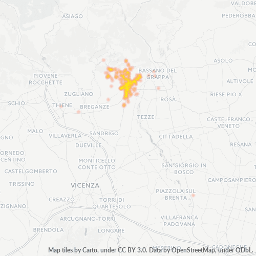 Dami ng Negosyo sa Postal Code 36063 - Vicenza, Veneto