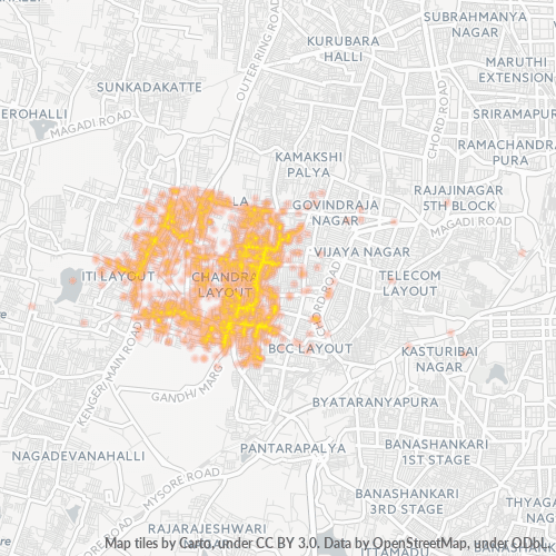 Bedrijfsconcentratie in Postcode 560072 - Nagarbhavi, Karnataka