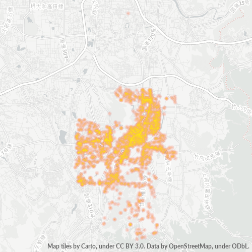 Bedrijfsconcentratie in Postcode 584 - Osaka (prefectuur)