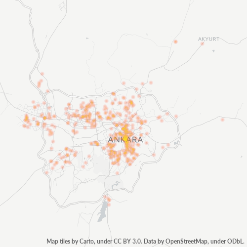 Business Concentration in Postal Code 06000 - Ankara, Ankara Province
