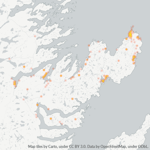 Dami ng Negosyo sa Postal Code A0C - Newfoundland at Labrador