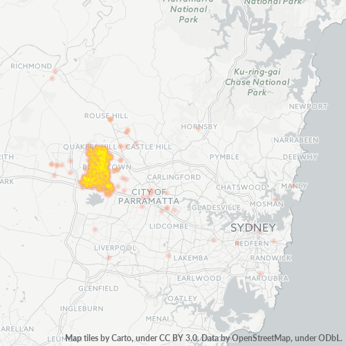 Dami ng Negosyo sa Postal Code 2148 - Blacktown, New South Wales