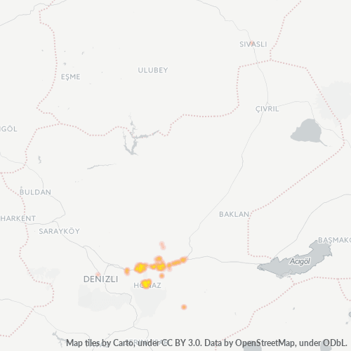 Dami ng Negosyo sa Postal Code 20330 - Honaz, Lalawigan ng Denizli