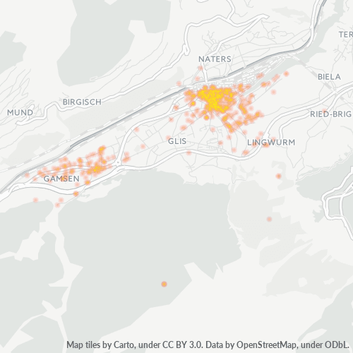 Dami ng Negosyo sa Postal Code 3900 - Mund, Canton du Valais