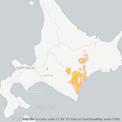 Dami ng Negosyo sa Postal Code 089 - Hokkaidō