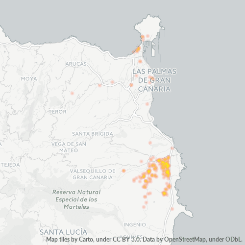 Besighheidskonsentrasie in Poskode 35215 - Spanje