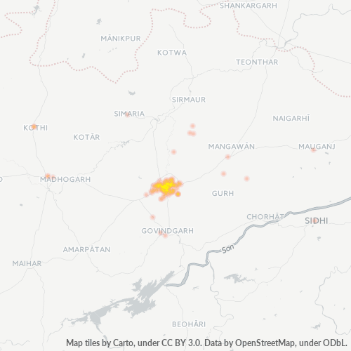 Dami ng Negosyo sa Postal Code 486001 - Rewa, Madhya Pradesh
