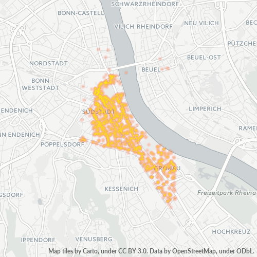 Business Concentration in Postal Code 53113 - Bonn, North Rhine-Westphalia
