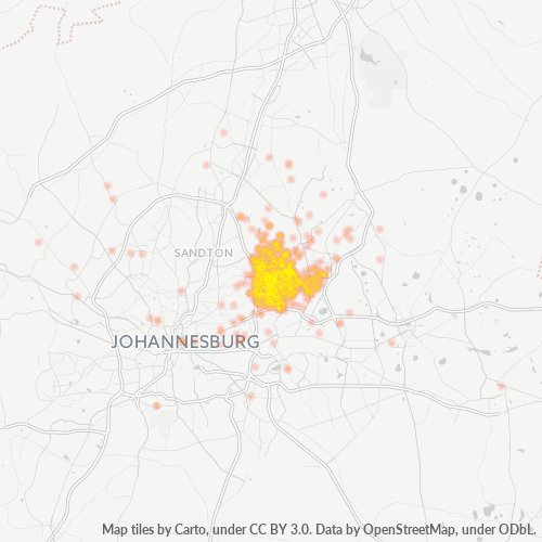 Bedrijfsconcentratie in Postcode 1609 - Edenvale, Gauteng