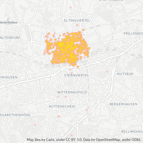Konsentrasi Perniagaan di Poskod 45127 - Essen, North Rhine-Westphalia