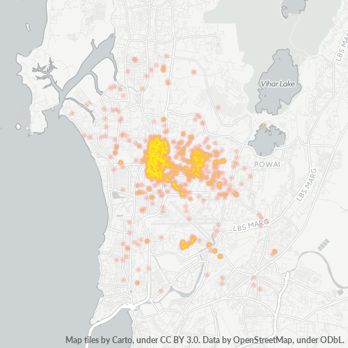 Bedrijfsconcentratie in Postcode 400069 - Bombay, Maharashtra