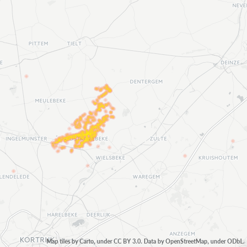 Bedrijfsconcentratie in Postcode 8780 - België
