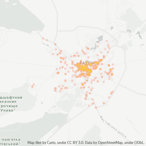Dami ng Negosyo sa Postal Code 08500 - Fastiv, Kyiv Oblast