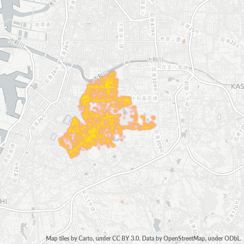Bedrijfsconcentratie in Postcode 591 - Osaka (prefectuur)