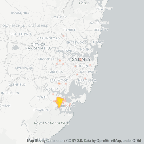 Dami ng Negosyo sa Postal Code 2228 - Miranda, New South Wales