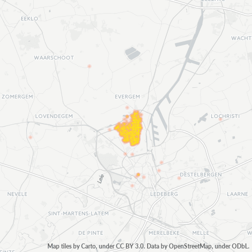 Bedrijfsconcentratie in Postcode 9032 - Gent, Vlaanderen