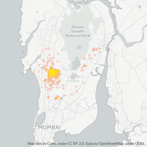 Bedrijfsconcentratie in Postcode 400060 - Bombay, Maharashtra