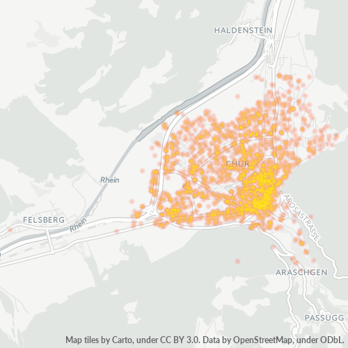 Dami ng Negosyo sa Postal Code 7000 - Chur, Kanton Graubünden