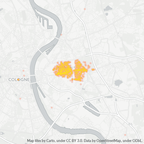 Business Concentration in Postal Code 51103 - Cologne, North Rhine-Westphalia