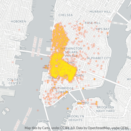 Bedriftskonsentrasjon i Postnummer 10013 - New York, New York (delstat)