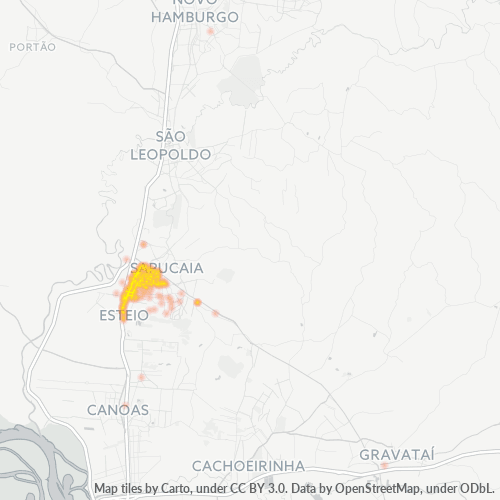 Bedrijfsconcentratie in Postcode 93260-000 - Esteio, Rio Grande do Sul