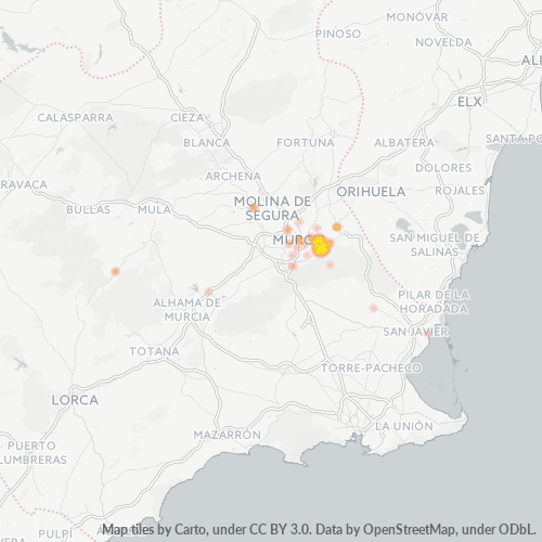Dami ng Negosyo sa Postal Code 30570 - Murcia, Rehiyon ng Murcia