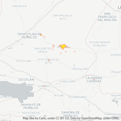 Dami ng Negosyo sa Postal Code 47180 - Arandas, Jalisco