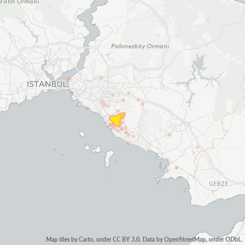 Dami ng Negosyo sa Postal Code 34852 - Maltepe, Istanbul Province