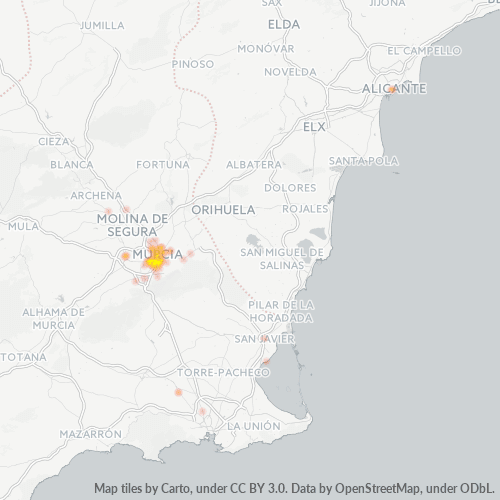 Dami ng Negosyo sa Postal Code 30010 - Murcia, Rehiyon ng Murcia