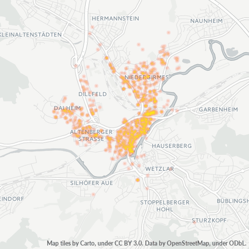 Business Concentration in Postal Code 35576 - Wetzlar, Hesse