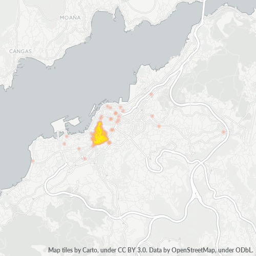Verksamhetskoncentration i Postnummer 36211 - Vigo, Galicien