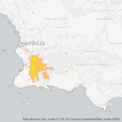 Dami ng Negosyo sa Postal Code 13009 - Marseille 09, Provence-Alpes-Côte d'Azur
