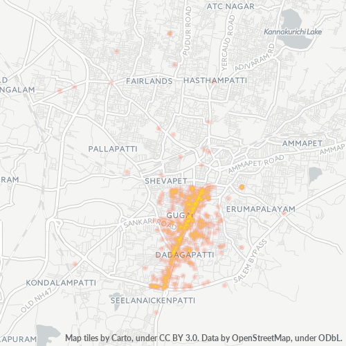 Dami ng Negosyo sa Postal Code 636006 - Salem, State of Tamil Nādu