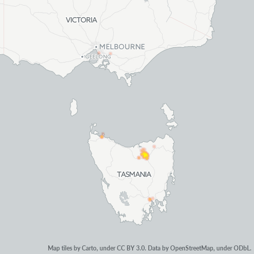Dami ng Negosyo sa Postal Code 7250 - Launceston, Tasmania