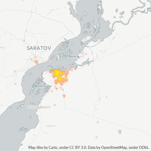 Ettevõttete kontsentratsioon asukohas Postiindeksi 413100 - Engels, Saratovi oblast