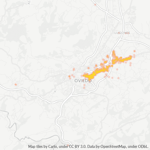 Besighheidskonsentrasie in Poskode 33010 - Spanje