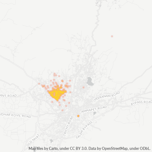 Dami ng Negosyo sa Postal Code 636016 - Salem, State of Tamil Nādu