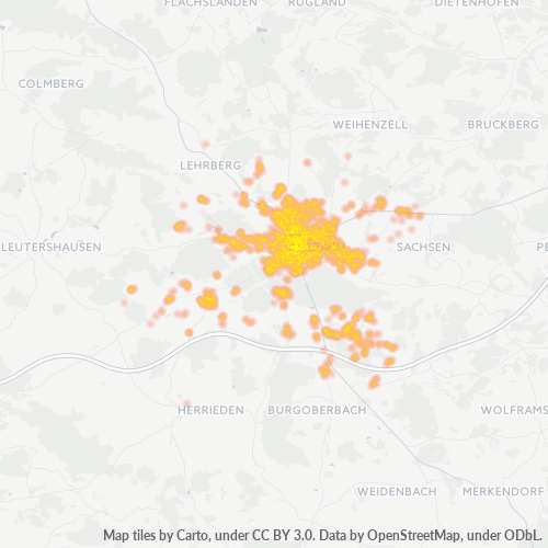 Business Concentration in Postal Code 91522 - Ansbach, Bavaria