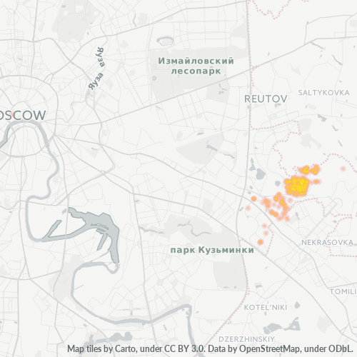 Dami ng Negosyo sa Postal Code 111625 - Mosku