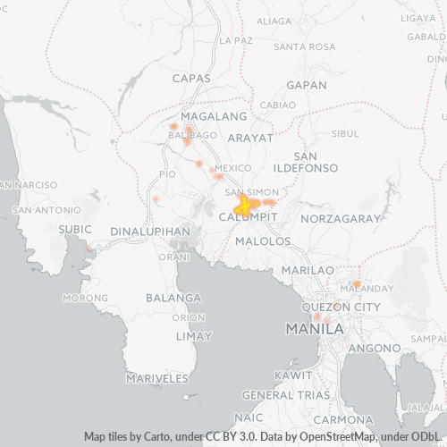 Besighheidskonsentrasie in Poskode 2016 - Apalit, Central Luzon