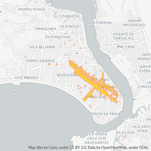 Dami ng Negosyo sa Postal Code 11025-000 - Santos, São Paulo