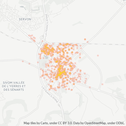 Dami ng Negosyo sa Postal Code 77170 - Servon, Pulo ng Pransiya