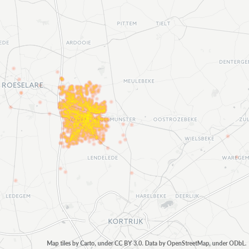 Bedrijfsconcentratie in Postcode 8870 - Izegem, Vlaanderen