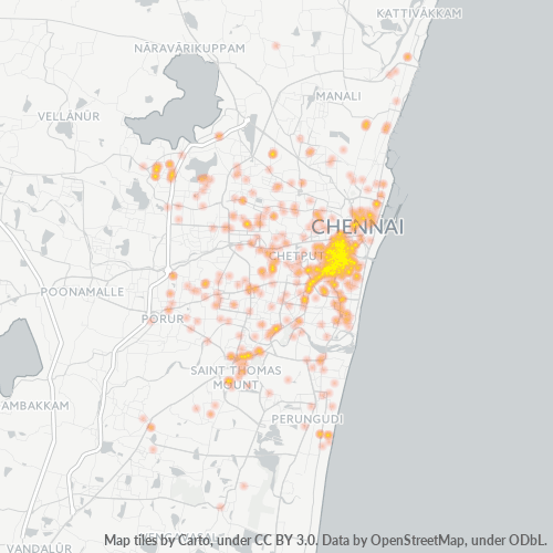 Dami ng Negosyo sa Postal Code 600002 - Chintadripet, State of Tamil Nādu