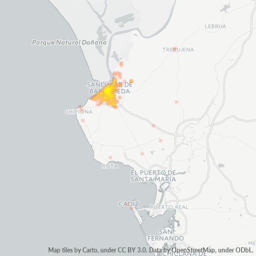 Besighheidskonsentrasie in Poskode 11540 - Spanje