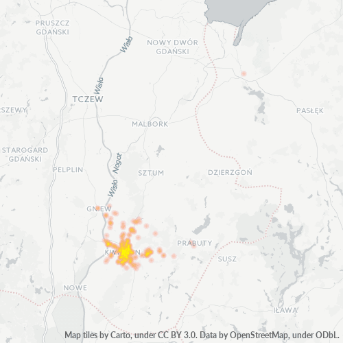 Dami ng Negosyo sa Postal Code 82-500 - Kwidzyn, Województwo Pomorskie