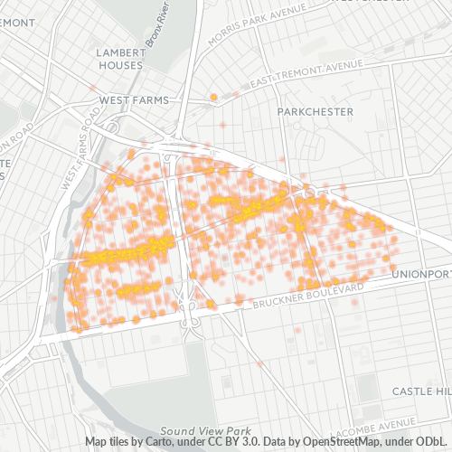 Virksomhedskoncentration i Postnummer 10472 - Bronx, New York (delstat)