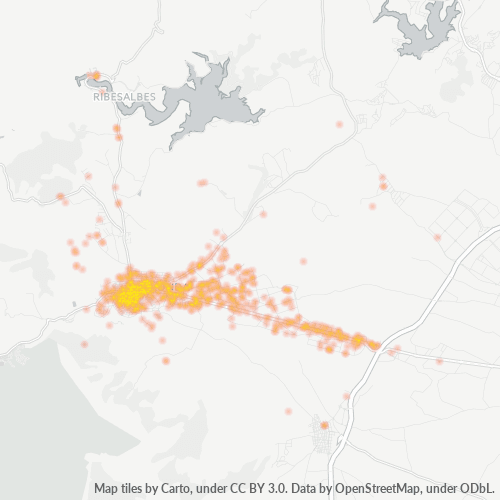 Bedrijfsconcentratie in Postcode 12200 - Spanje