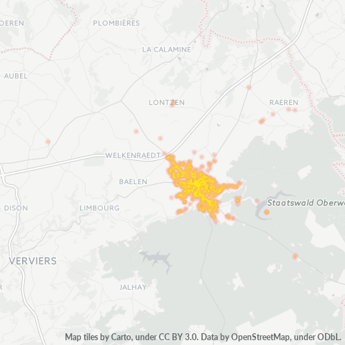 Bedrijfsconcentratie in Postcode 4700 - Eupen, Wallonië